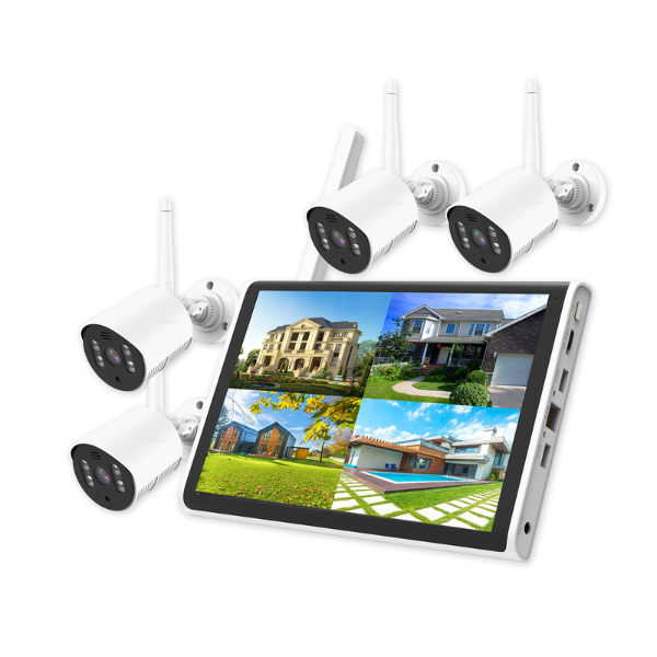 All-in-One DIY CCTV Kit 4-Channel WiFi NVR with 10.1" Screen &amp; Cameras