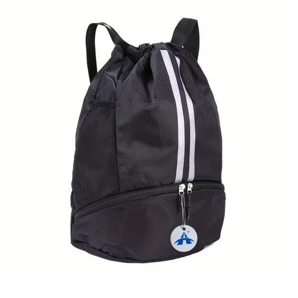 ALANES Sports Backpack String Swim Gym Bag with Wet Proof Pocket