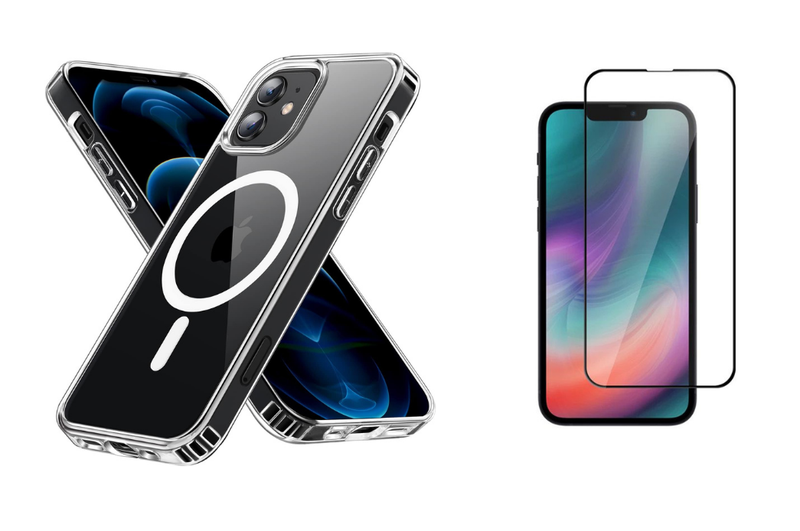 HD Screen Protector&amp; Magnetic Case Compatible with iPhone 13 Mini 5.7" 2021