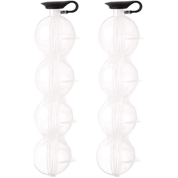 2 X 4 Cavity Ice Circle Maker Flexible Silicone Ice Tray
