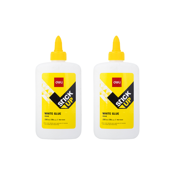 Deli White Glue 230ml - 2 PCS Value Pack