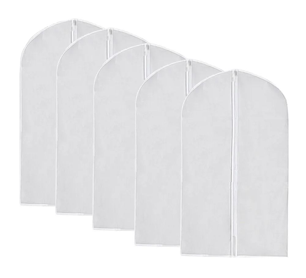 Pack Of 5 Frosted Hanging Garment Bag/Suit Bag - White Yax | Shop Today ...
