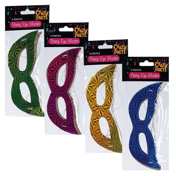 Party Eye Mask 6 Piece Pack Assorted (20 Pack)