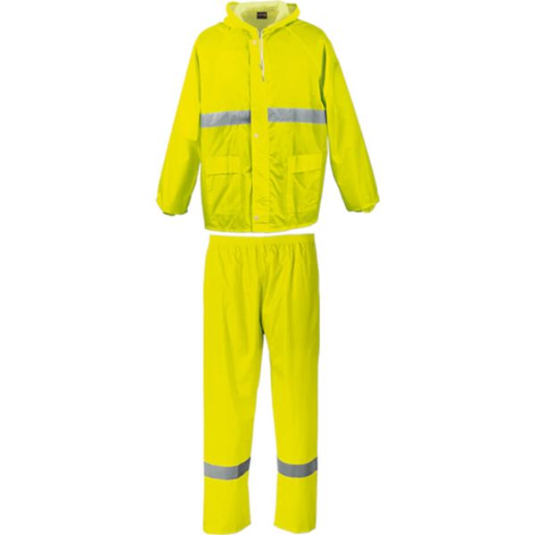 Rain Suit 2 piece - Lime with high visibility tape