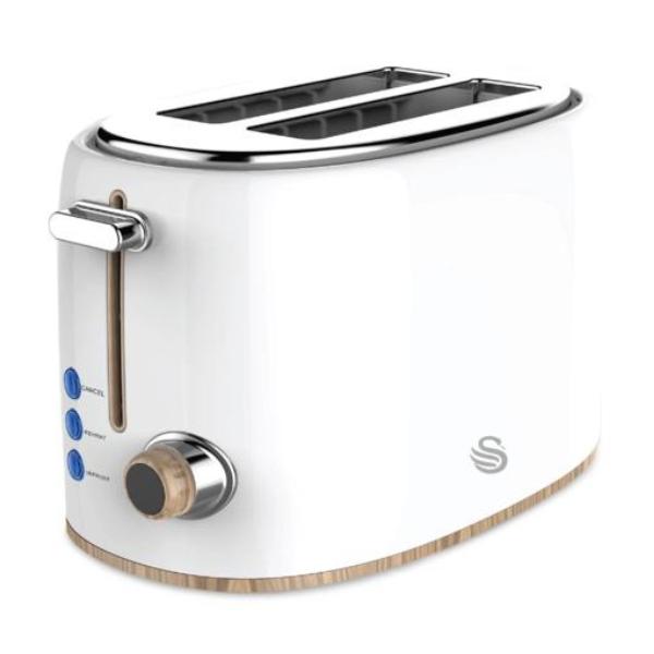 swan toaster 2 slice white