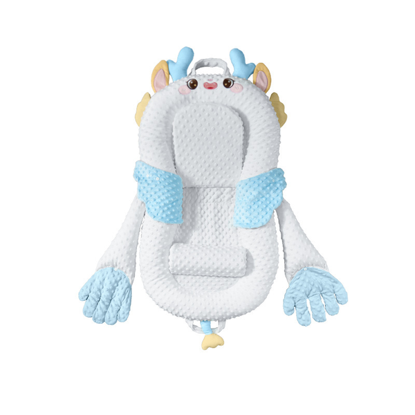 Little Blue Dragon Baby Lounger: Heatable Patting Palms &amp; Anti-Reflux Set