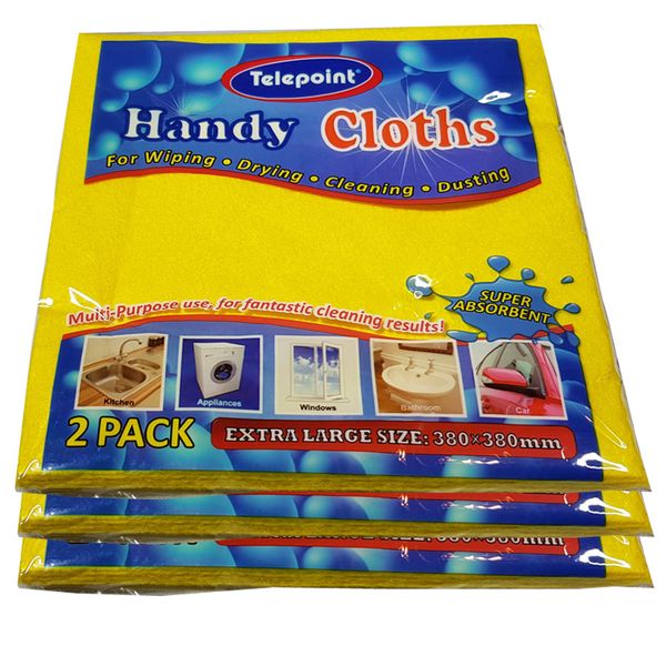 Large Handy Cloths - 38x38cm - Pack of 6 Kitchen Cloths