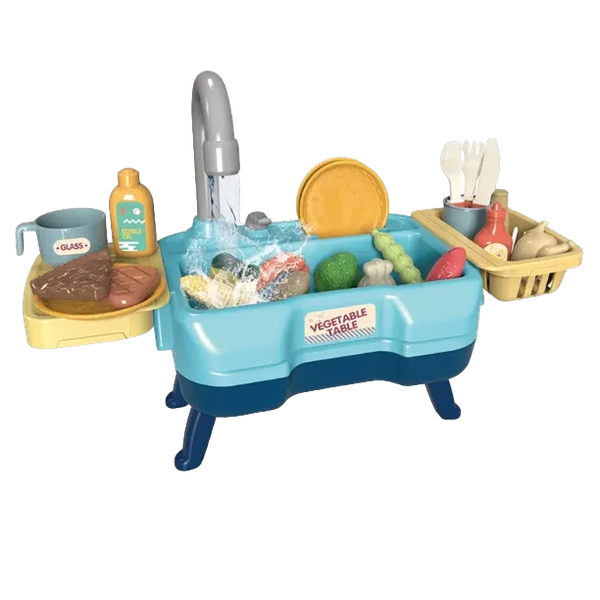 Dish Washing Basin Circulating Water Children's Pool Toy- Blue