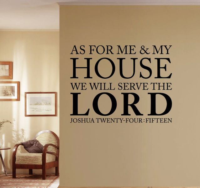 Imaging Architects Joshua 24:15 - As for Me Wall Decal