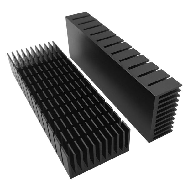 2 Pcs 40mm Heatsink Kit 120mm x 40mm x 20mm, Cooler Aluminum Heatsink