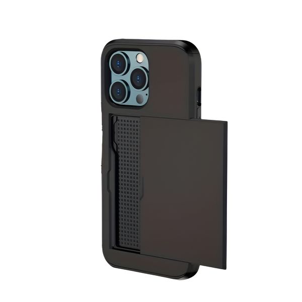 Shockproof Case with Built In Card Slot Compatible with iPhone 16 Pro Max