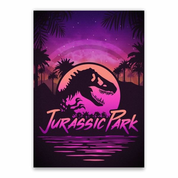 Jurassic Park Purple Poster - A1