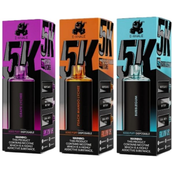 E-Xhale 5000 Puffs Disposable Vape - Variety (Pack of 5)