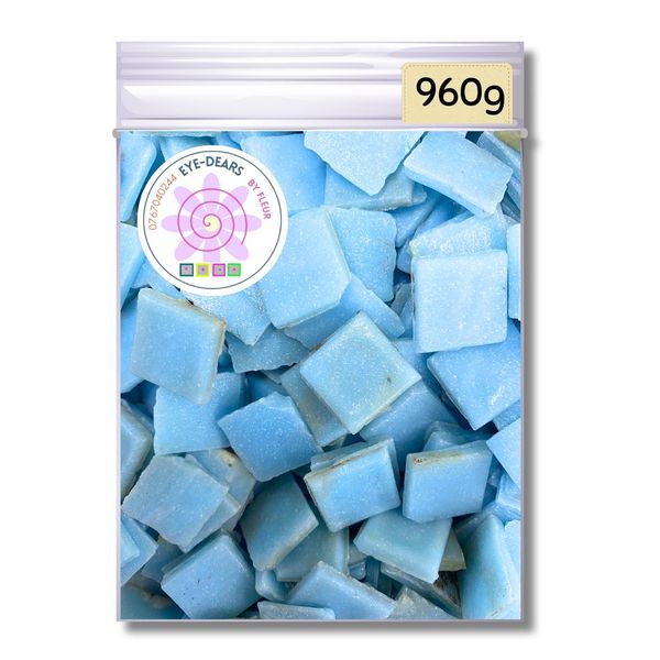 Mosaic Tiles Whole Rustic Mid-Blue 960g(Small tiles for crafting)