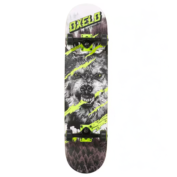 Oxelo Kids' Skateboard Mid 500 Wolf - Green