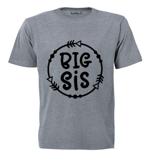 Big Sis - Circular Design - Kids T-Shirt - White