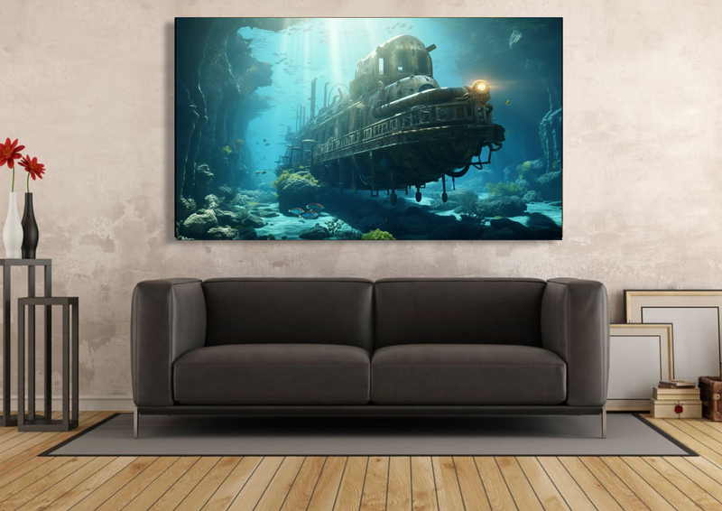 Canvas Wall Art - Journey to Atlantis Submarine - IM0124