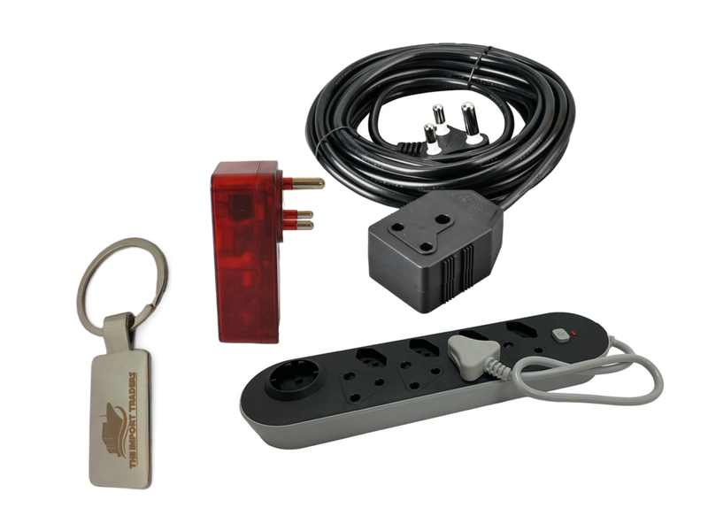 10M Extension &amp; 9 Way Multiplug &amp; 3 Way Surge Protector With TIT Keychain