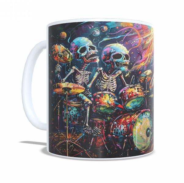 Rock and Metal Mug with Skulls