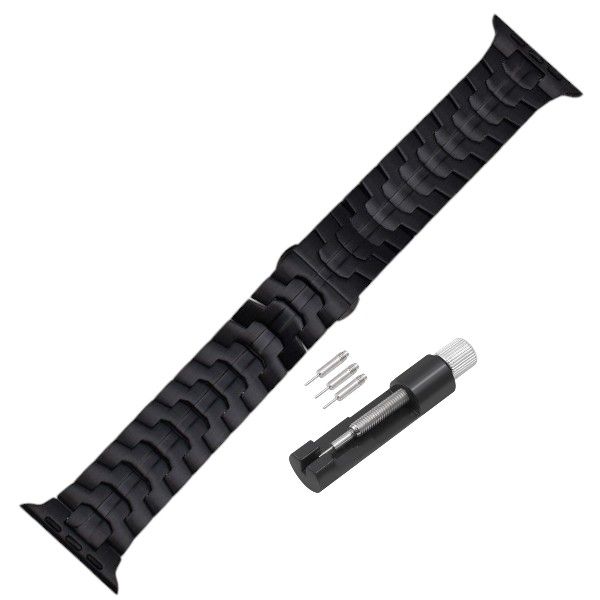 Adjustable Watch Band with Link Remover - Matte Black