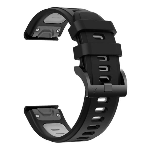 FocusFit Garmin Fenix 3/5X/6X/7X/D2/Descent 26mm Quick Fit Silicone Strap