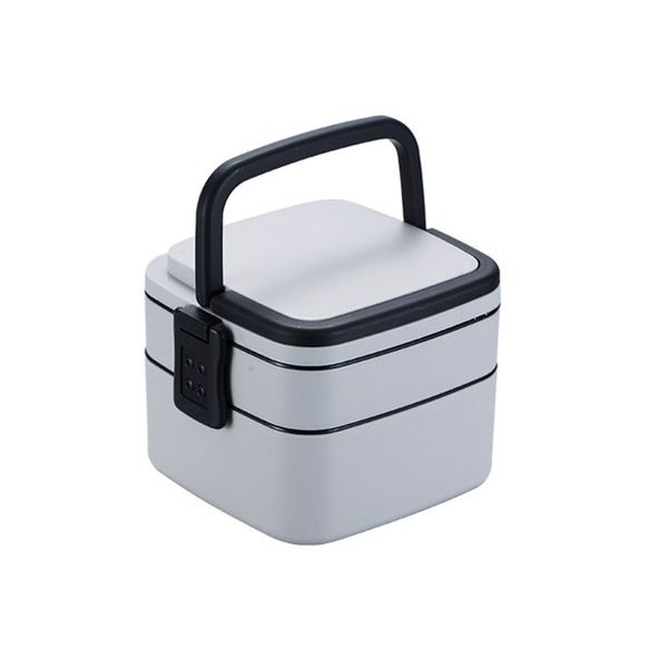 Stylish Portable Double Layer Leak-Proof Lunch Box - Blue
