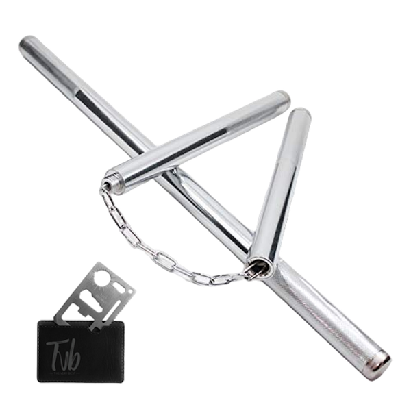 Share the Thrill with 2 Steel Nunchucks &amp; Unleash Your Inner Ninja Duo!