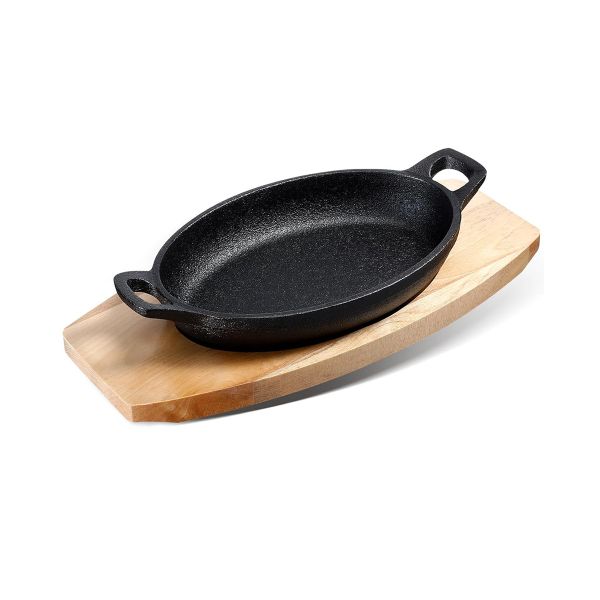 Mini Cast Iron Fajita Skillet Cast Iron Pizza Baking Steak Pan for Stove