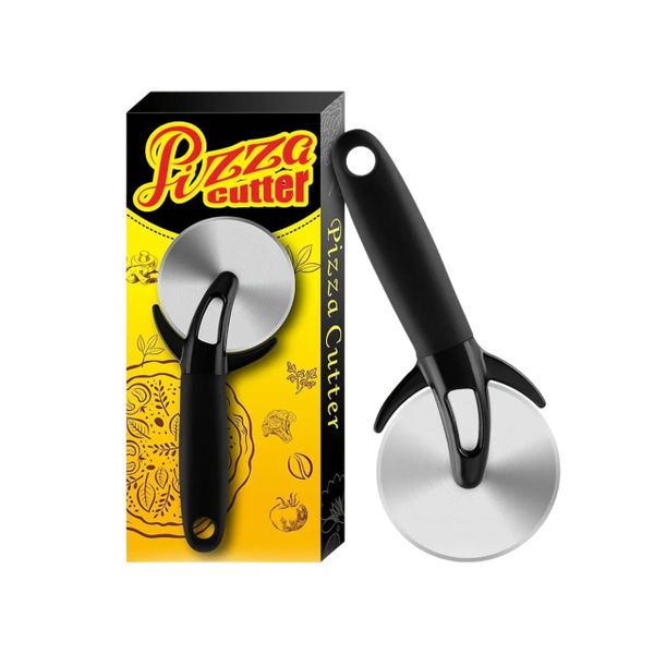 Black Stainless Steel Ergonomic Handle Pizza Cutter
