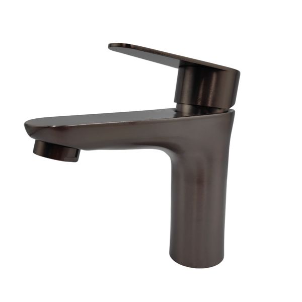 Modern Single-Handle Washbasin Faucet (Bronze Finish)