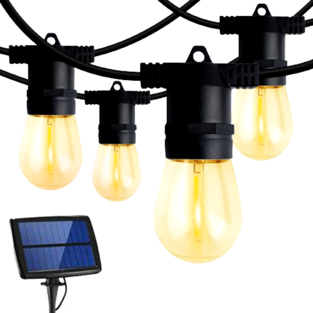 10m Solar Decor String Light With Bulbs & Solar Panel 