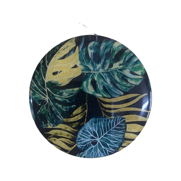 Cabinet Door Knob - Lily Pads Black