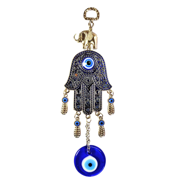 Hamsa Hand Evil Eye Elephant Hanging Amulet 20cm