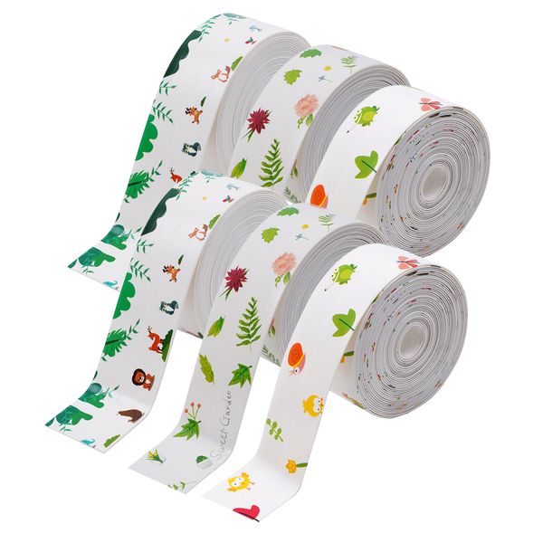6 PCs 3.8CM X 5M PVC Self Bath &amp; Kitchen Caulk Tape Sealant Strip Set