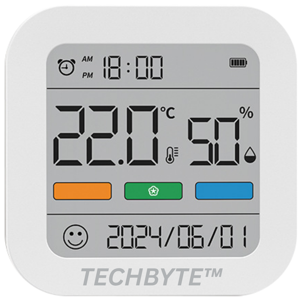 TechByte Thermo Hygrometer: Temperature/Humidity/Date/Time/Timer &amp; Comfort