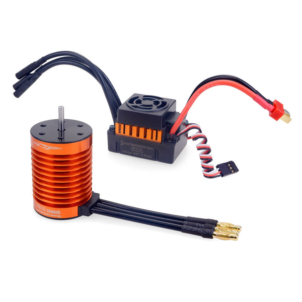 Waterproof F540 4370Kv Rc Brushless Motor with 60A Esc Combo Set for Rc Car