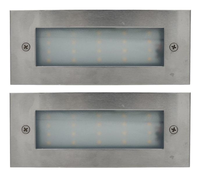 Hello Today Stainless Steel Footlight Light 3W IP65 - 2 Pack Warm White