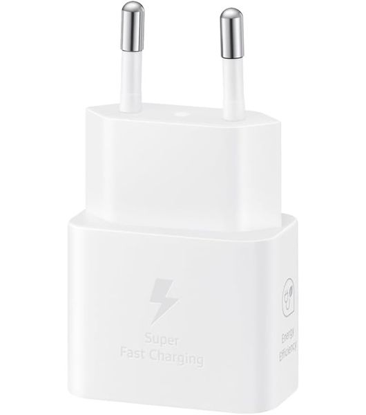 25W Fast Charging Power Adapter with USB-C Port - White