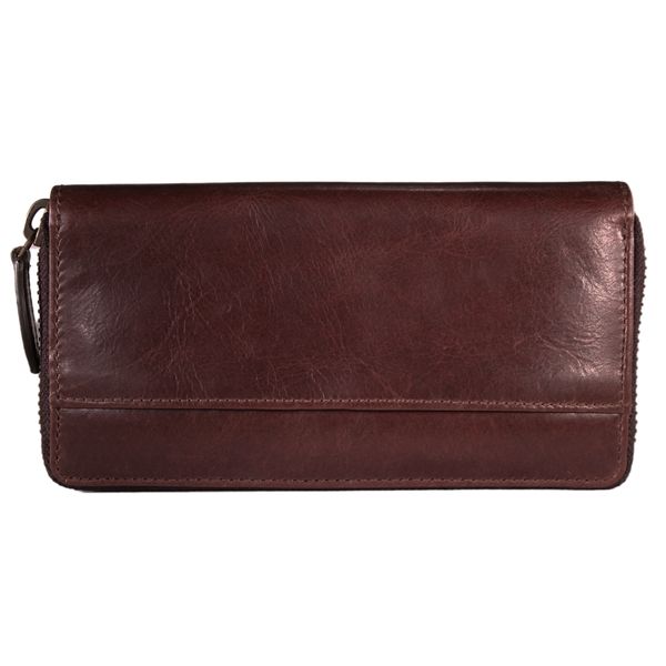 Nuvo - Brown Genuine Leather Zip Around Purse 11 image