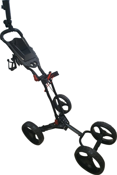 4 Wheel Golf Push Cart - Black