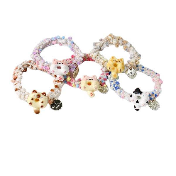 Super Cute Donut Cat Hair Bands - Set of 5