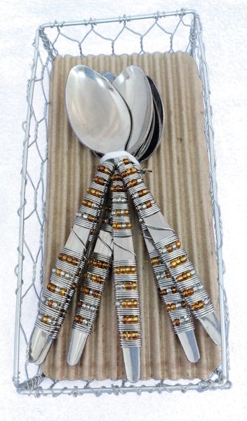 Beaded Decorative Tea Spoon Set