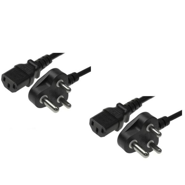 Huawei 3 Meter PC/HDTV Power Cable 3-Pin to Kettle Cord Black - Pack of 2