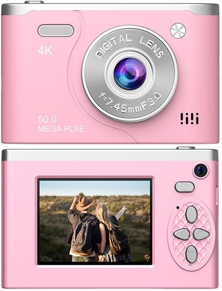 4K 50MP 8X Digital Zoom Retro Mini Dual Camera