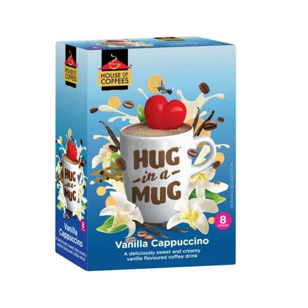 House of Coffees Hug in a Mug Vanilla Cappuccino (8 x 24g)
