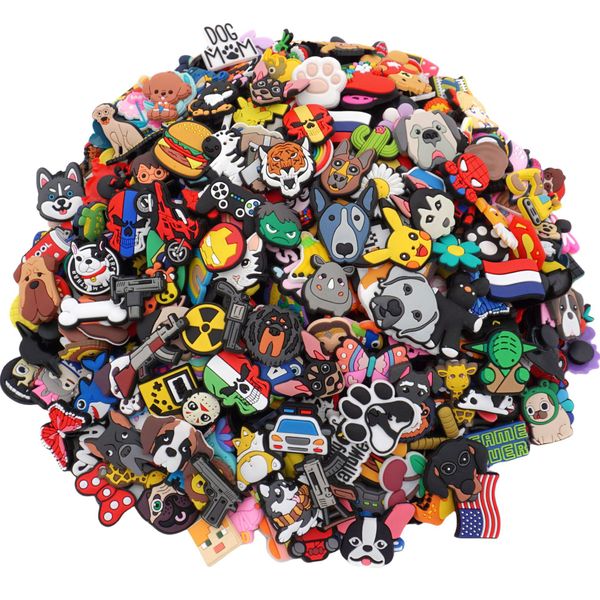 100 Piece Hole Shoe Decoration DIY Accessories, Cute Cartoon, Random style