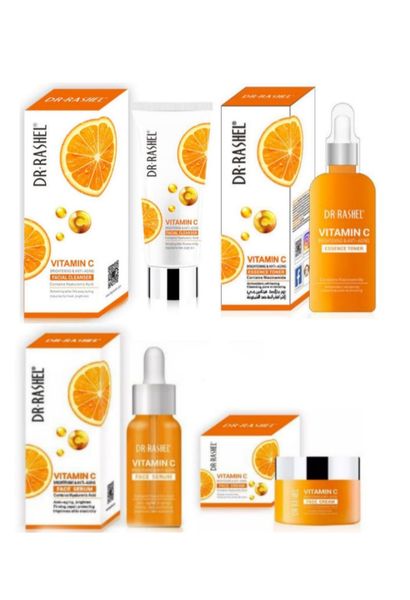 Dr Rashel 4 Step Vitamin C Cleanser, Toner, Serum &amp; Cream Facial Kit