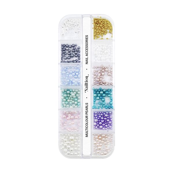Nailtion 3D Nail Accessories - Assorted Multicolour Pearls