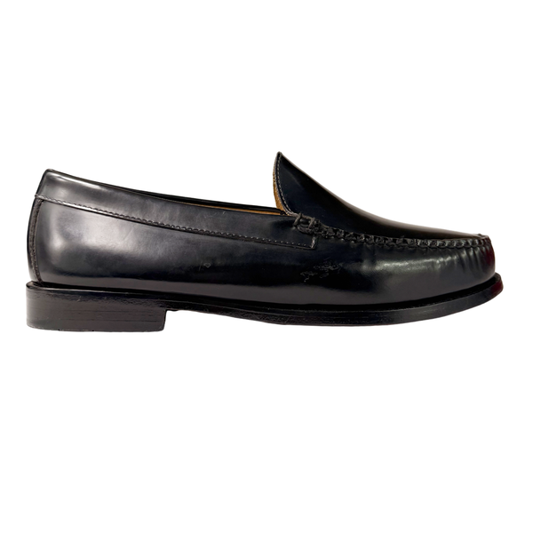 Bass Leather Weejuns Venetian Black Slip Ons