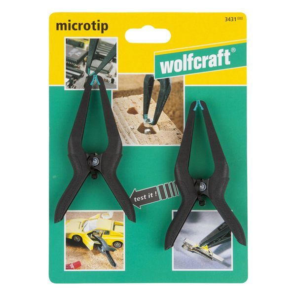 Wolfcraft 2 Microtip Clamps (60mm)
